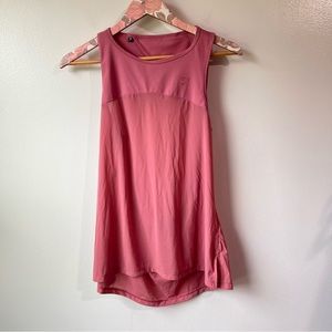 Gymshark Women’s Speed Tank Open Back Sleeveless Running Tank Pink Mesh Sz Small
